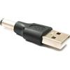 System-S Adattatore DC 20 V 5,5 x 2,1 maschio a USB 2.0, cavo nero