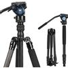 SIRUI Carbonio Video Treppiede per Videocamera Traveler VC, 159cm Treppiedi da Viaggio e 164.5cm Monopiede con Testa Fluida VA-5, Reflex Cavalletto Fotografico per Videocamera, Carico Massimo 5KG