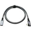System-S USB4 100 cm cavo tipo C maschio a femmina angolo intrecciato 40 Gbps 240 W USB 4.0 cavo adattatore