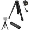 CERFFOOL Mini treppiede telescopico con adattatore per DJI Osmo 360/Pocket 4 3/Action 6 5 Pro 4 per GoPro Hero/Insta360 X5 X4 Air GO Ultra/3S 3/Ace Pro 2 Tripod con viti 1/4 antiscivolo piedi