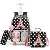 HTgroce Zaino Bambina Trolley Elementare Zaino Scuola Trolley Bambina, 3 Set Borsa per il pranzo e astuccio per le matite