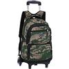 BOZONLI Zaino per Scuola con Sei Ruote, Trolley Scuola Elementare per Bambina e Ragazzo, Army Green