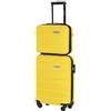BARRENSSet valigia da cabina + valigetta cosmetica | Bagaglio a mano | Valigia da cabina 55x40x20cm 34l | Valigetta cosmetica31x35x18cm 17l | Materiale ABS resistente | Giallo