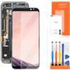 AGCUT Display LCD per Samsung Galaxy S8+, set di schermi LCD per Galaxy S8 Plus SM-G955F SM-G955U da 6,2 pollici, con kit di riparazione (nero con cornice, Incell)