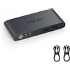 MINIX Switch KVM USB-C - Interruttore KVM 2 ingressi 1 uscita per 2 PC, 4K@120Hz HDR, Dual USB-C, PD 100W 3.0, Condivisione tastiera mouse, controller desktop, compatibile con Windows Mac Linux