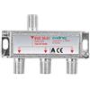 Axing SVE 30-01 Distributore partitore satellitare e digitale terrrestre 3 Vie, Splitter 5-2400 MHz, connettore F, con passagio DC