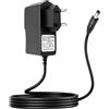 Snugloo Adattatore di alimentazione 24 V 0,5 A, caricabatterie AC 100-240 V con connettore 5,5 x 2,1 mm, per diffusore di oli essenziali, aromaterapia e umidificatore, cavo 1,5 m