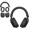 Aiivioll - Custodia per cuffie Sony WH-1000XM5, 3 pezzi, in silicone, nero solido