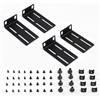 LALAGO Kit di montaggio su rack, Attacchi rack da 19 pollici regolabili universali, Regolabile Switch Rack Ears per HP/ProCurve/Aruba/OfficeConnect/HPE e altri switch (B)