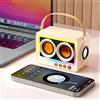 aiworth Altoparlante Bluetooth portatile Subwoofer Music Box - HiFI Stereo Sound Bluetooth Altoparlante con luce RGB - Mini Retro MP3 Soundbox Bluetooth 5.3 connessione wireless per casa, viaggi all'aperto