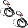 HYSHIKRA 1 Pin 3.5mm Jack Auricolare 180° Ricezione congiunta Solo Walkie Talkie Auricolare Compatibile con Motorola Sepura Rexon Wouxun Baofeng Quansheng radio portatili (Rosso, 2)