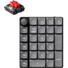 Keychron K0 Max Tastierino Numerico Wireless Low-Profile, 27 Tasti, 1000 Hz Polling Rate, 2.4 GHz/BT 5.3/USB-C, RGB, Interruttore Rosso, QMK Custom Numpad Programmabile per laptop, tablet, PC
