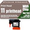 SXLXYOF Per HP 11 Testina di stampa Nero Giallo Ciano Magenta C4810A C4811A C4812A C4813A per HP Designjet 500 510 800 500ps 800ps 1000 1100 1200 2200 2600 2800 70 100 110,11 Printhead-Black