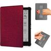 Andy Case Onyx Boox Go 6 - Custodia protettiva leggera in pelle PU con cinghia da polso, funzione Sleep/Wake automatica, colore: rosso vino