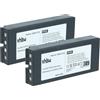 vhbw 2x batteria sostituisce Ikusi BT24IK, BT20K, 2305271 per Radiocomando Industriale, Telecomando (2000mAh, 4,8V, NiMH) - Nero