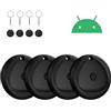 Raykit Tracker, Smart Bluetooth Tarcker funziona con iOS Find My App (Android non supportato), batteria sostituibile, trova chiavi e localizzatore di oggetti per bagagli, zaini (nero profondo, 4)