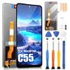 ARSSLY LCD Display per Oppo Realme C55 RMX3710 LCD Schermo per Realme C55 Digitazer Touch Screen Ricambio Assembly con Strumenti, 6,72