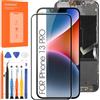 Arbilato Schermo LCD per iPhone 13 Pro Display LCD, Digitalizzatore Touch Screen Assemblaggio A2638, A2483, A2636, A2639, A2640 con Kit di Riparazione (nero)