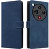 XINNI Cover per ZTE Nubia Focus 2 5G/Z2462N Custodia, RFID Protection Flip Magnetica Pelle PU/TPU Portafoglio, Blu