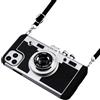 SGVAHY Custodia per iPhone 13 Pro Max con fotocamera vintage Emily in Paris, graziosa custodia 3D dal design unico, con cordino da collo rimovibile, custodia in silicone per ragazze, bambini e donne