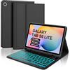 IVEOPPE Tastiera per Samsung Galaxy Tab S6 Lite 2024, Cover Bluetooth Tastiera Bluetooth Italiano Retroilluminata per Samsung Galaxy S6 Lite 2024/2022/2020, Nero