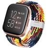 Hatolove Cinturino per Fitbit Versa 2, Elegante e Confortevole Elastico Traspirante Nylon con Fibbia Regolabile in Acciaio Inox