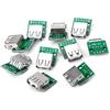 DollaTek 10PCS USB 2.0 Femmina a Dip 4p Scheda di Spina Diritta è Stato saldato Cavo Dati del Telefono Cellulare USB-03