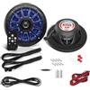 Generico KIT SET PER BOSS AUDIO SYSTEMS MRGB65B, 2 altoparlanti marini full range a 2 vie da 6,5 16,5 cm 165 mm, 100 watt rms 200 watt max, 4 ohm, impermeabili, con led rgb, neri, a coppia + accessori