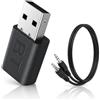 CanQuanSWZX Adattatore USB Bluetooth 5.1, Ricevitore Bluetooth con Cavo Audio 3,5 mm, Trasmettitore Bluetooth USB Plug and Play, Presa Jack Bluetooth, Modalità AUX/USB per Altoparlanti e TV