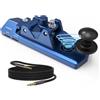Putikeeg Classical Mini Morse Code Key Telegraph Key Morse Code Single Paddle Key Aluminum Alloy Mini Key Morse Finger Morse CW Portable Straight Key Morse Practice Key