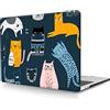 HLAAJJX Custodia per Macbook Pro 13 pollici 2015 2014 2013 2012 Pubblicazione Modello A1425 A1502 con display Retina, Copertina Rigida in Plastica Protettiva, Gatti carini