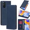 Vauki Cover per Xiaomi Redmi Note 11 Pro con 1 Vetro Temperato Custodia in Pelle PU Slot Schede Flip TPU Silicone Case Supporto Stand Magnetica Antiurto Caso per Xiaomi Redmi Note 11 Pro 6.67, Blu