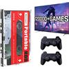 Kinhank Disco rigido esterno portatile da gioco 2T HDD integrato oltre 120.000 giochi, sistema Batocera 33 compatibile con oltre 70 emulatori classici, supporto per Windows/laptop/PC/Mac, 2 controller
