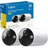 Tapo C410 - Telecamera di sicurezza per esterni a batteria, 2K, wireless, visione notturna a colori, telecamera CCTV per interni senza canone mensile, rilevamento AI, IP65 resistente alle intemperie