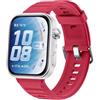 GIOPUEY Cinturini Compatibile con Huawei Watch Fit 5 Pro/Fit5/Fit4/4 PRO/Fit3, Morbido Silicone Cinturino [Resistente all'Usura] [Traspirante] - Red