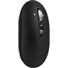 INFINMIND Mouse Bluetooth Senza Fili con Smart Flying Scroll, Rotellina ergonomica per il pollice, silenzioso per 3 dispositivi - Compatibile con Windows/Mac OS/Chrome/Android (Nero)