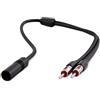 Adapter Universe Adattatore splitter universale per antenna auto, con 1 presa e 2 jack DIN ISO, colore: nero