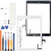 Arbilato Schermo touch screen per iPad 2017 5th generazione 9.7 - per iPad 5 Touch Screen Digitalizzatore A1822 A1823 vetro nero con pulsante Home (non LCD, bianco)