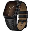 Fullmosa Cinturino in Vera Pelle Compatibile con Apple Watch SE3 44mm Serie 6 5 4, 46mm Serie 11 10,45mm Serie 9 8 7, 49mm Ultra3/2/1, Comodo Cinturino di Ricambio per iWatch Band 42mm Serie 3 2 1