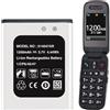 Qoutmcuy Batteria di ricambio 514047AR compatibile con Panasonic KX-TU446 / KX-TU456 / KX-TU466 - Batteria agli ioni di litio | Durevole e affidabile | Facile installazione | Ideale per KX-TU446/4