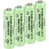 CICMOD - Batterie AAA NiMH Ricaricabili, 1,2V 600 mAh Pile ricaricabili, per Domestiche luci solari da Giardino all'aperto, Confezione da 4