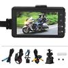 Akozon pollici HD 1080P Registratore per moto di telecamere di registrazione per motocicletta Fotocamera per soffiaggio a specchio Impermeabile 120 ° Grandangolare Dual