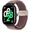 Hatolove Intrecciato Cinturino per Xiaomi Redmi Watch 5/4, Cinturino Magnetico in Nylon Solo Loop per Xiaomi Smart Band 9 Pro/8 Pro