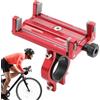 gifyym Montaggio del telefono in bici - Fle per cellulare 4 artiglio | Rubstabile rotabile a 360 gradi - Porta di navigazione anti -shake in lega di alluminio in bicicletta | Montaggio della bici - Veicoli