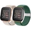 Hatolove Cinturino per Fitbit Versa 2, Cinturini in Elegante e Confortevole Elastico Traspirante Nylon con Fibbia Regolabile in Acciaio Inox per Fitbit Versa 2, Fitbit Versa, Fitbit Versa Lite, Fitbit Versa SE