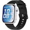 GIOPUEY Cinturini Compatibile con Huawei Watch Fit 5 Pro/Fit5/Fit4/4 PRO/Fit3, Morbido Silicone Cinturino [Resistente all'Usura] [Traspirante] - Black
