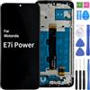 iYAiYO Schermo LCD Display Digitalizzatore Touch Screen Ricambio Compatibile con Motorola E7i Power XT2097 Schermo Completo con Cornice-Nero