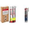 Fischer 2x 750ml Bi-Pack Schiuma Poliuretanica Espansa Isolante in Imballo Protettivo con Erogatore & DEC Cemento Espresso, Sigillante per Riparazione e Riempimento di Crepe