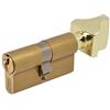 Vachette Cilindro di serratura meccanica FIRST per porta - a bottone 30 x 40 mm - meccanismo a 5 perni di sicurezza - 3 chiavi - facile installazione - garanzia 2 anni - finitura ottone