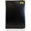 G4GADGET Agenda 2025 di lusso, formato A4, colore nero, un giorno per pagina, con copertina imbottita e copertina rigida, bordi dorati